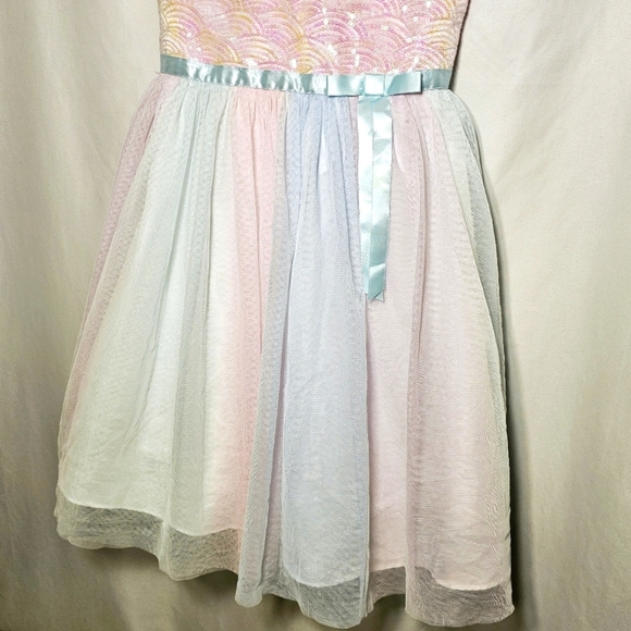 Jona Michelle Girls Sleeveless Spring Easter Cotton Candy Pastel Dress Size 8 - Picture 3 of 8